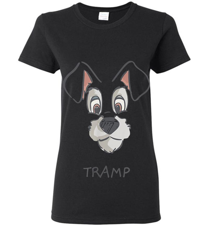 Disney Tramp Drawing Lady And The Tramp Costume Womens T-shirt