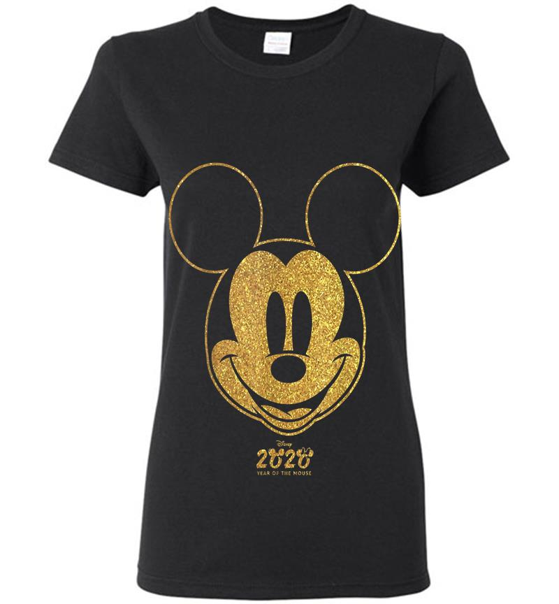 Disney Year Of The Mouse Golden Mickey January Womens T-shirt