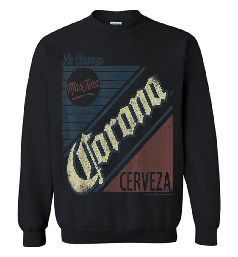 Grey Corona Logo Short Sleeve Adult Sweatshirt