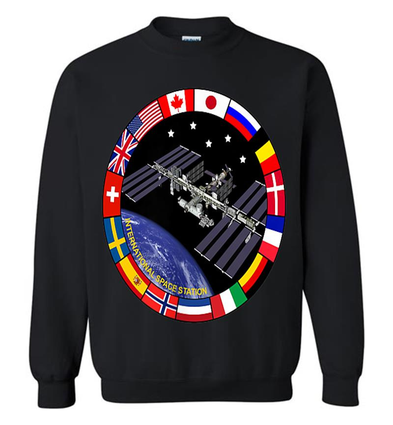 International Space Station Nasa Iss Pocket Logo Sweatshirt