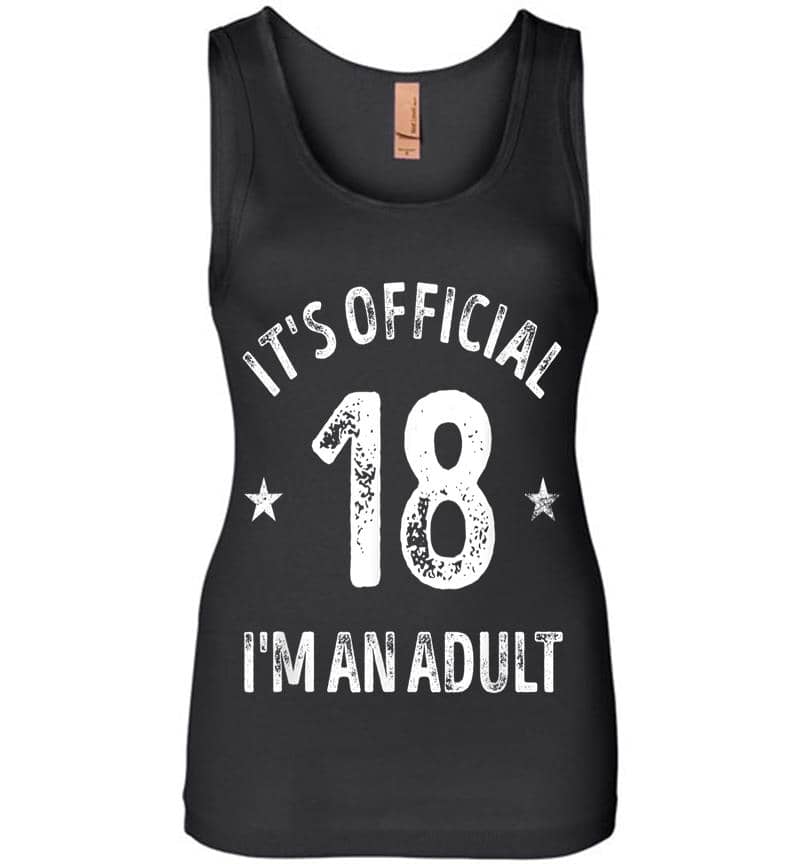 It's Official 18 I'm An Adult Womens Jersey Tank Top