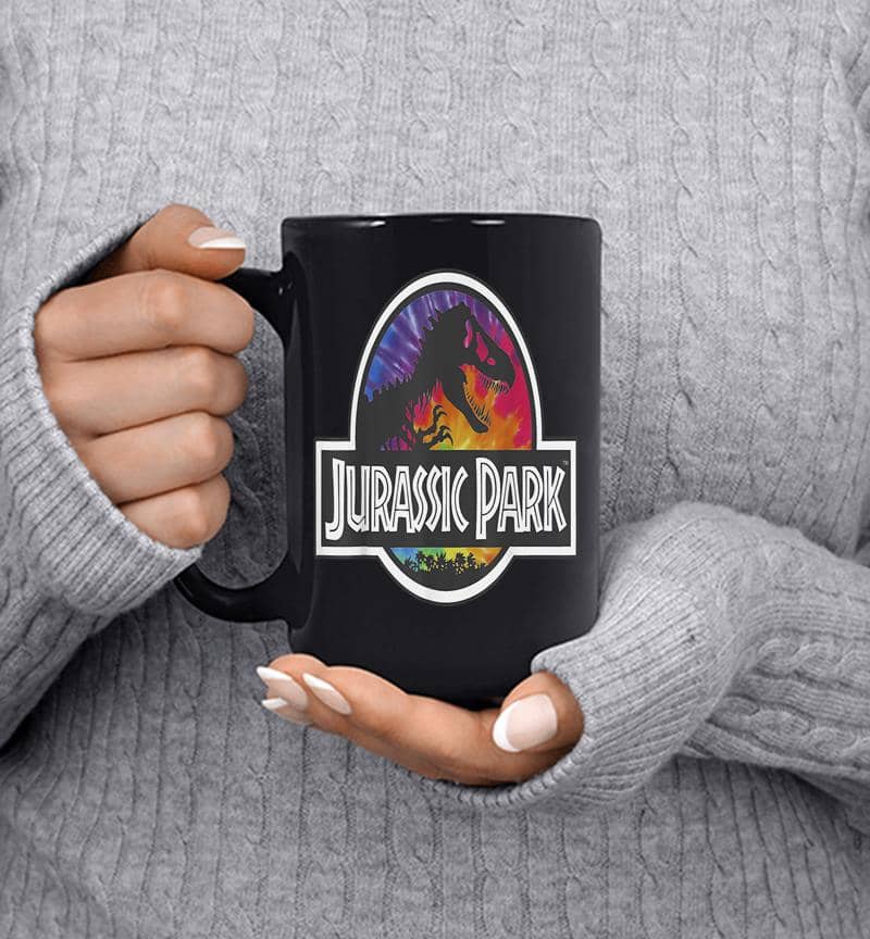 Jurassic Park Classic Logo Tie Dye Graphic Mug
