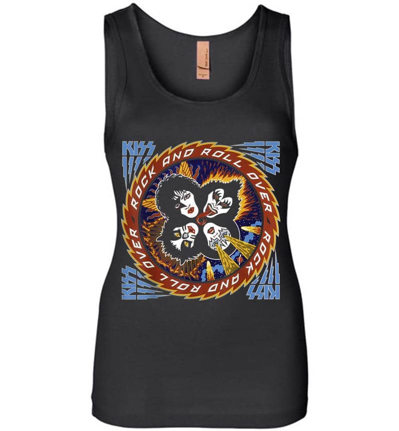 KISS Rock And Roll Over 40 Women Jersey Tank Top