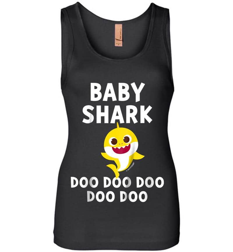 Kids Pinkfong Baby Shark Official Womens Jersey Tank Top