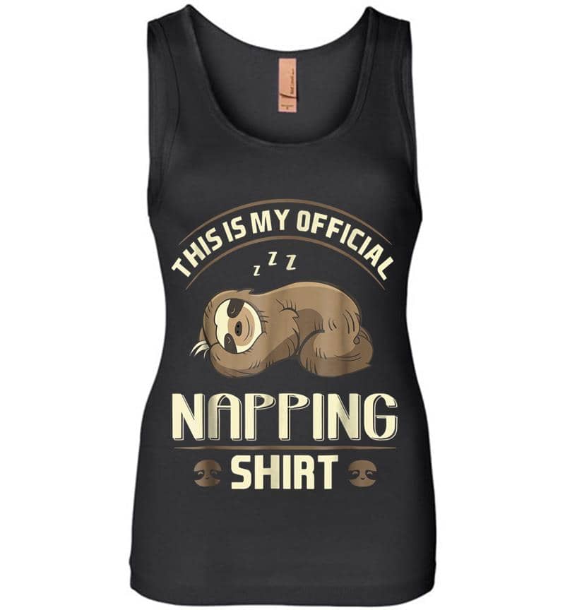 Lazy Baby Sloth Official Napping Womens Jersey Tank Top