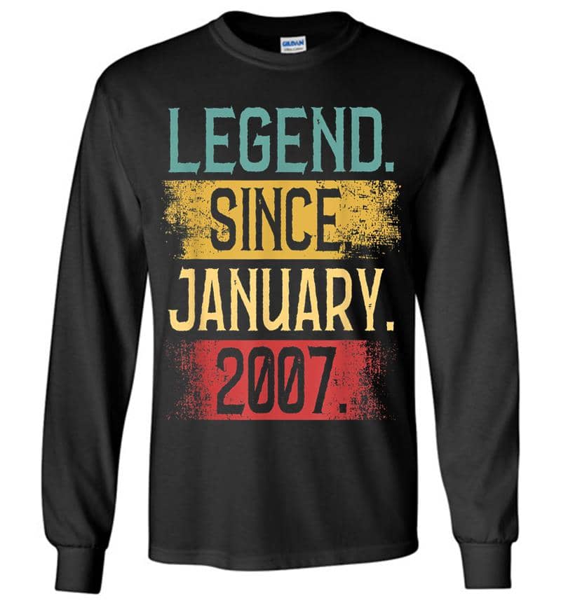 Legend Since January 2007 13th Birthday Boys S Long Sleeve T-shirt