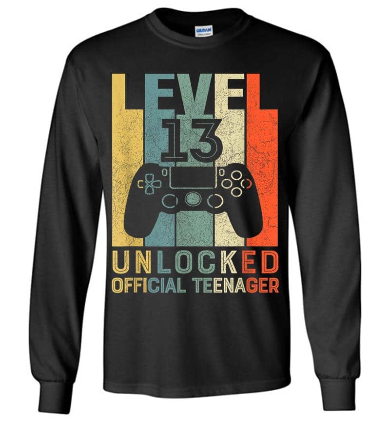 Level 13 Unlocked Official Nager 13 Birthday Long Sleeve T-shirt