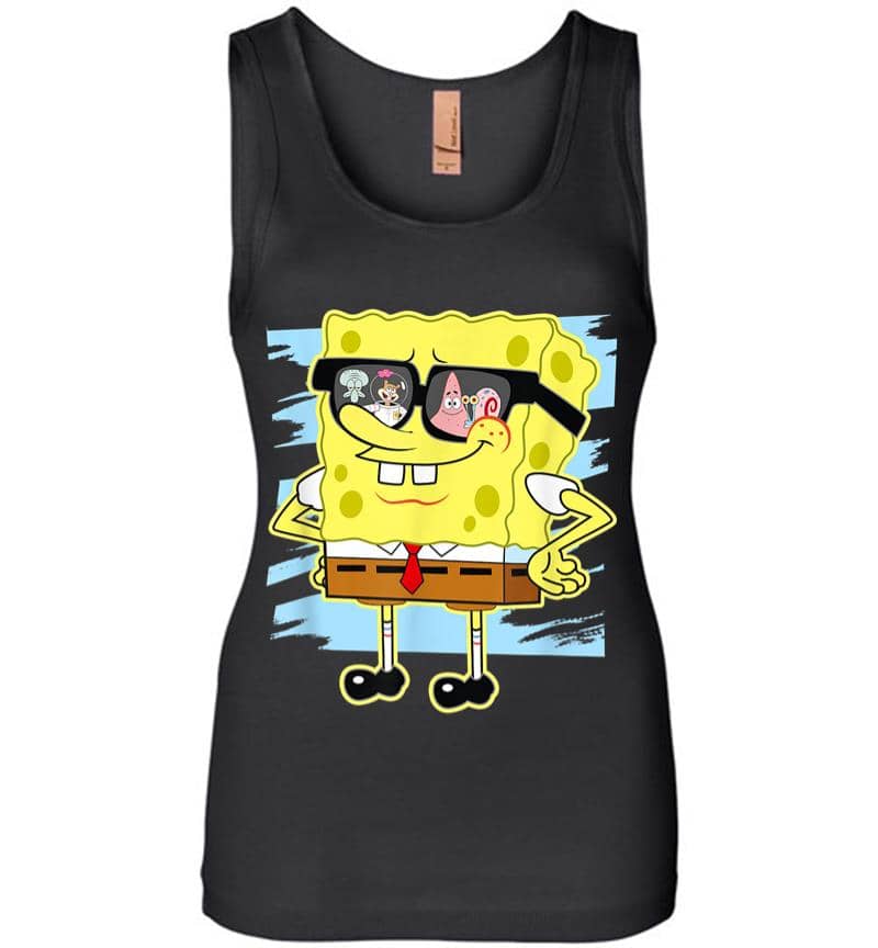 Mademark X SpongeBob SquarePants SpongeBob Reflection In Sunglasses Women Jersey Tank Top