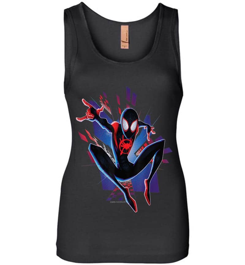 Marvel Spider-man Into The Spider-verse Miles City Womens Jersey Tank Top