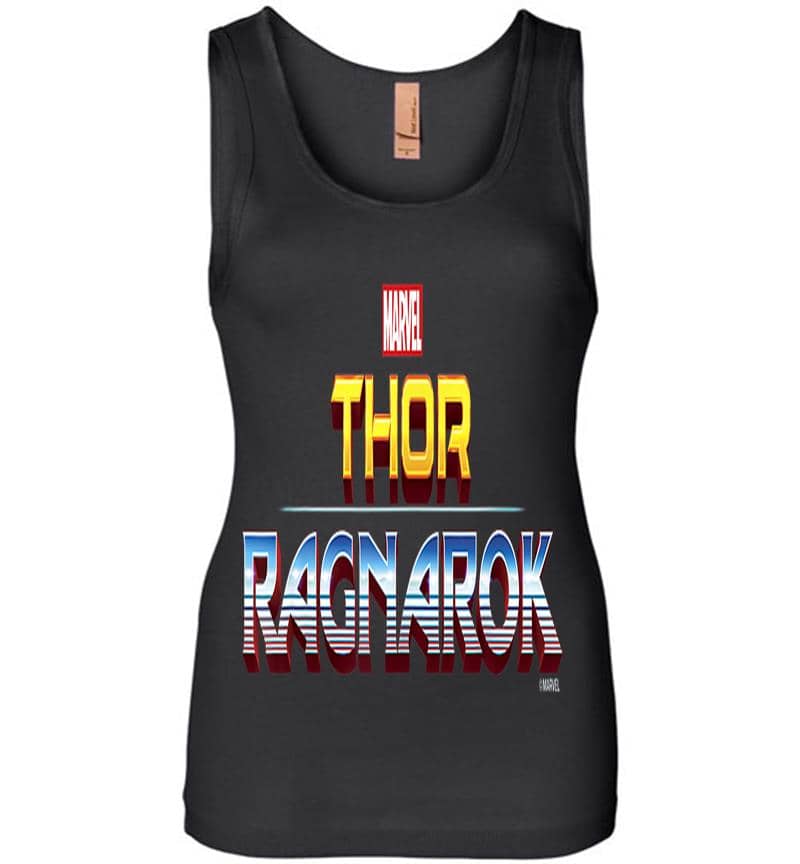 Marvel Thor Ragnarok Official Film Logo Graphic Womens Jersey Tank Top