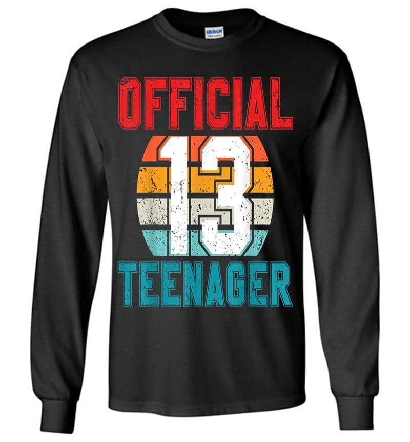 Official Nager 13 Years Old 13Th Birthday Boys Girl Long Sleeve T-Shirt