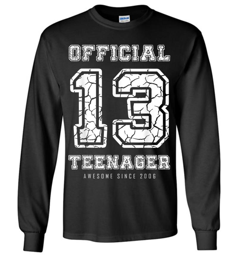 Official Nager 13 Years Old 13Th Birthday Boys Girls Long Sleeve T-Shirt