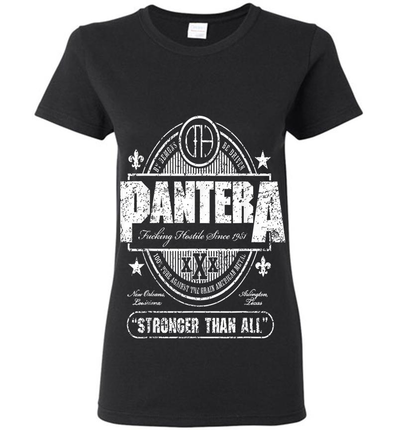 Pantera Official Stronger Than All Beer Mat Womens T-shirt
