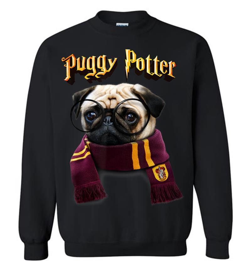 Puggy Potter Magic Wizard Pug Funny Pug Sweatshirt
