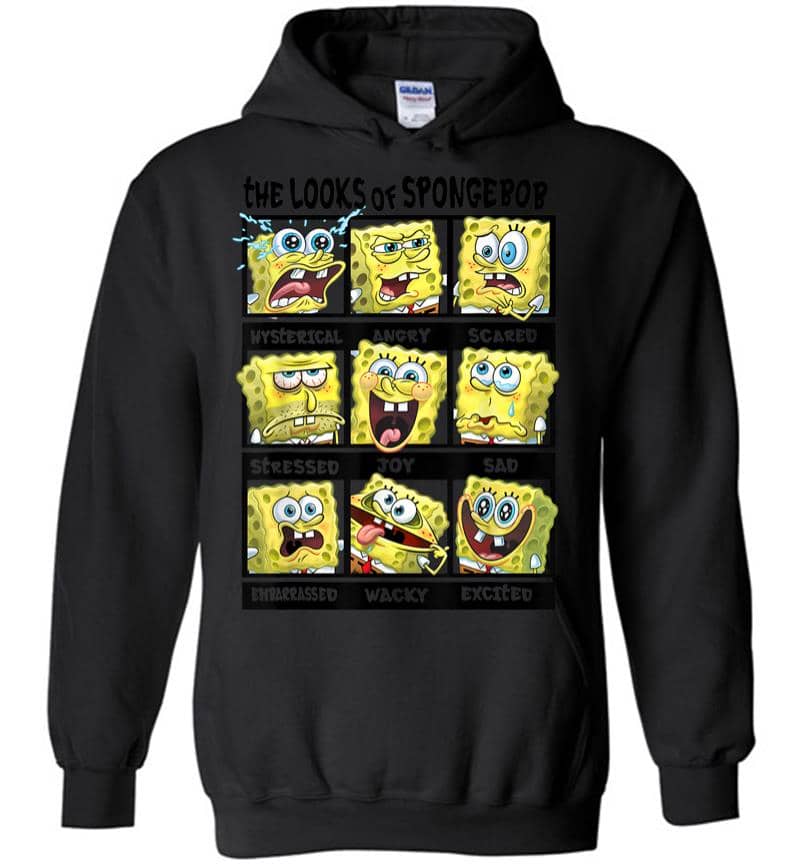 Spongebob Squarepants Multiple Looks Emotions Hoodie