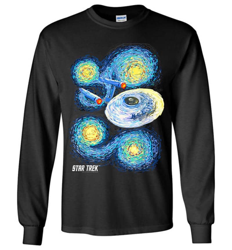 Star Trek Original Series Starry Night Paint Long Sleeve T-shirt