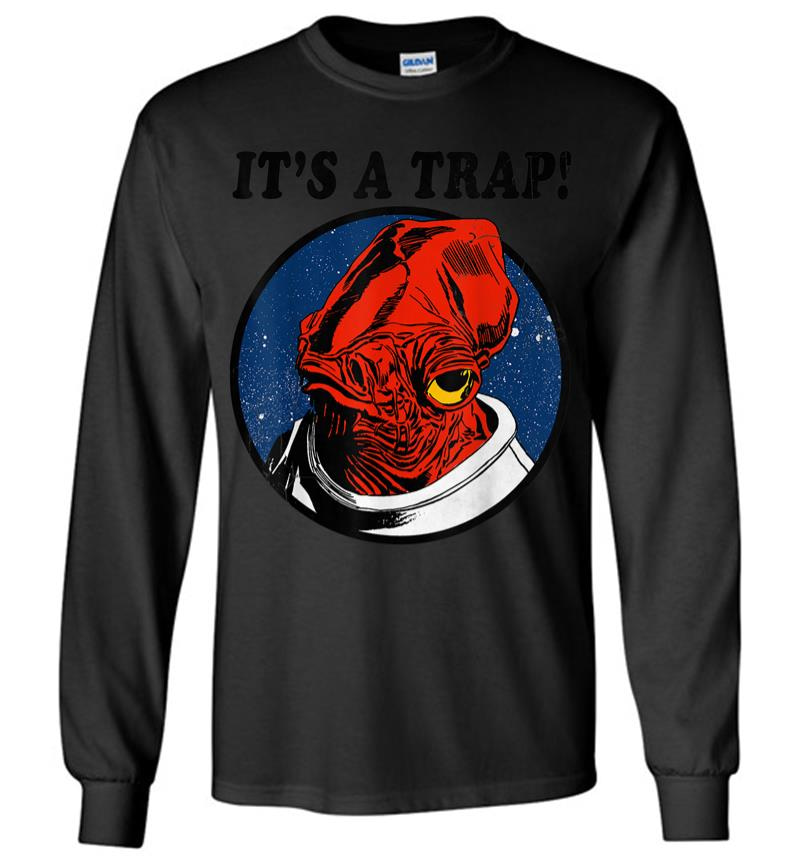 Star Wars Admiral Ackbar ITS A TRAP Quote Graphic Long Sleeve T-shirt