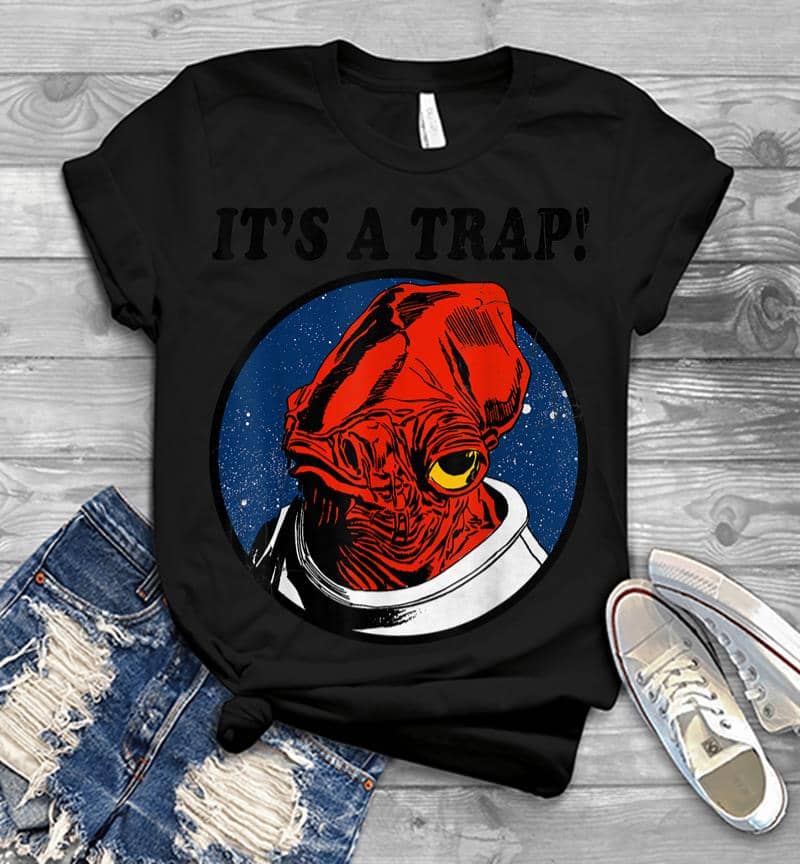 Star Wars Admiral Ackbar ITS A TRAP Quote Graphic Men T-shirt