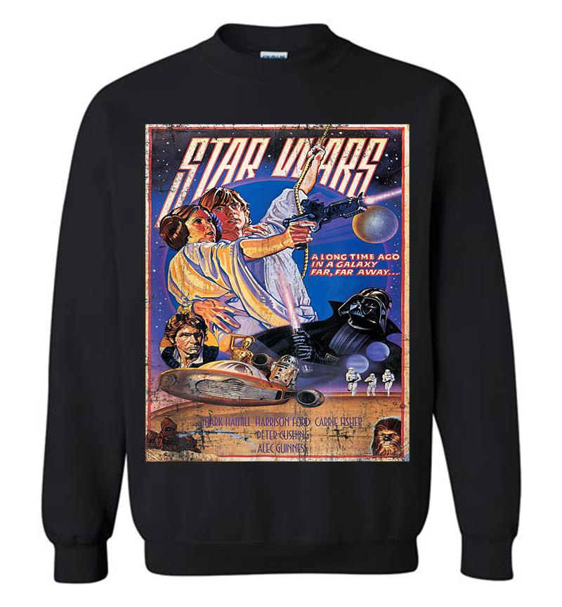 Star Wars Classic Vintage Movie Poster Graphic Sweatshirt