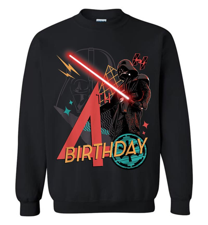 Star Wars Darth Vader 4Th Birthday Abstract Background Sweatshirt