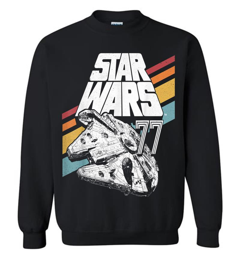 Star Wars Millennium Falcon Retro Rainbow Stripe Sweatshirt
