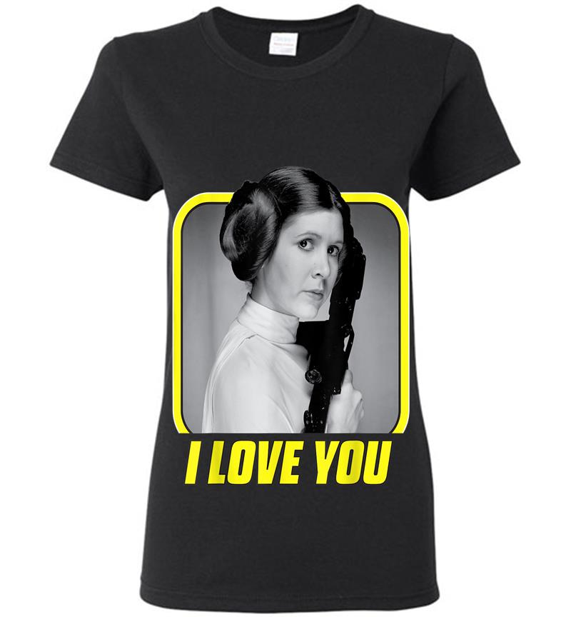 Star Wars Princess Leia I Love You Valentine'S Day Womens T-Shirt