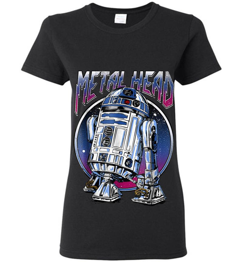 Star Wars R2D2 Metal Head Vintage Graphic Z2 Womens T-Shirt