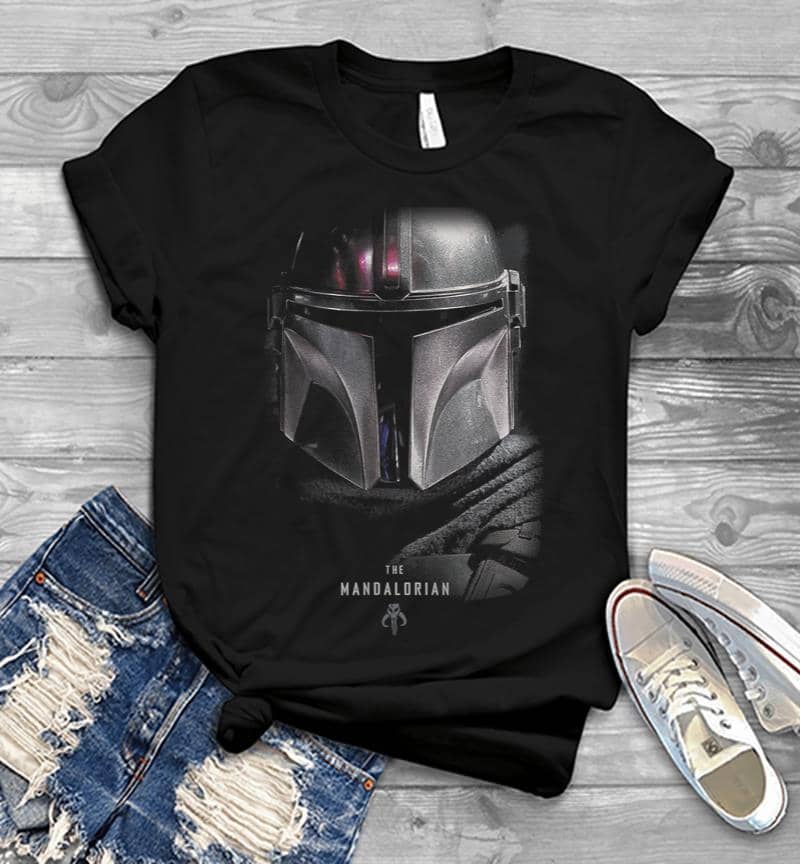 Star Wars The Mandalorian Dark Portrait Men T-shirt