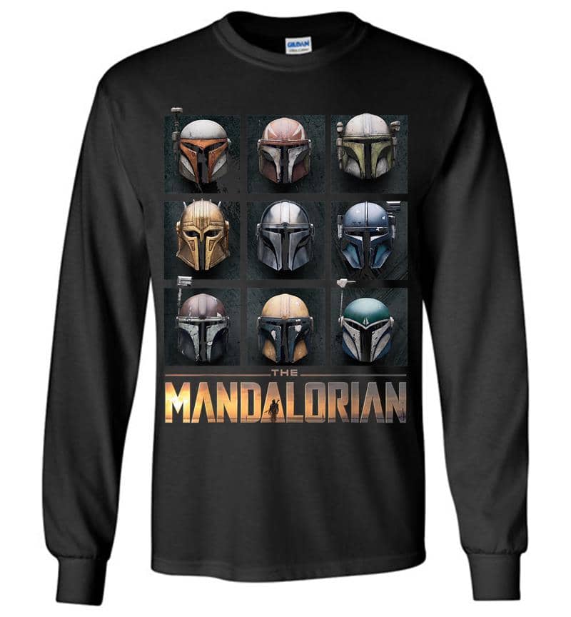 Star Wars The Mandalorian Helmet Box Up Long Sleeve T-shirt