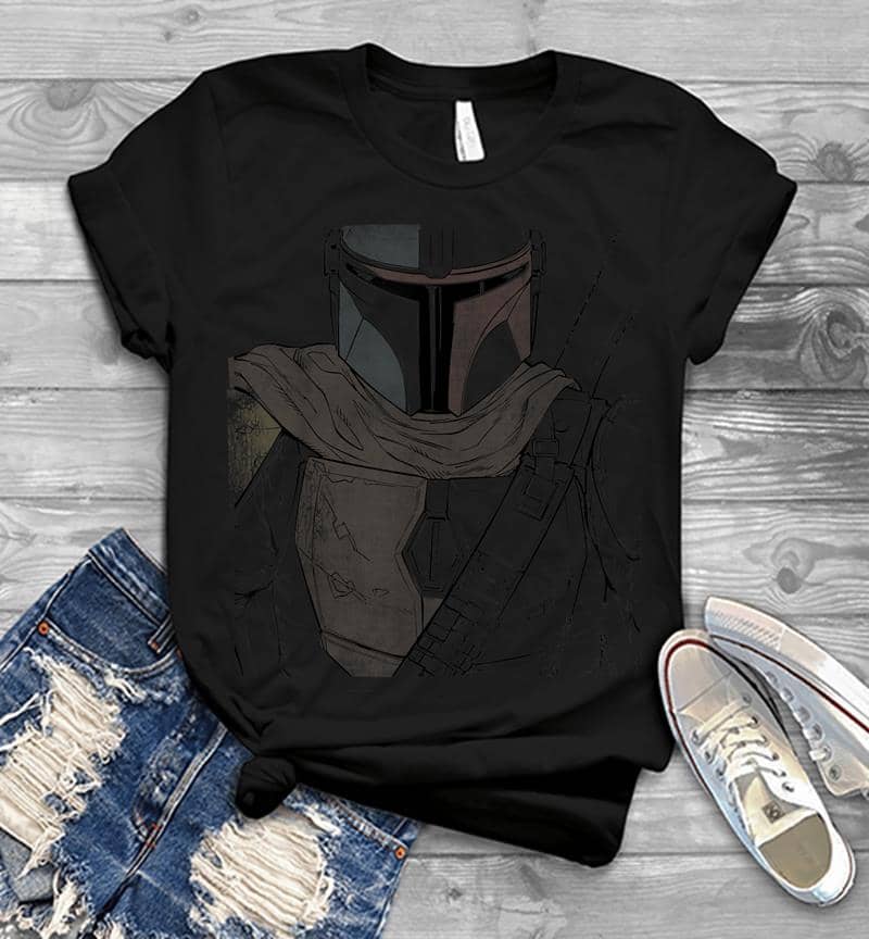 Star Wars The Mandalorian Muted Warrior Mens T-shirt