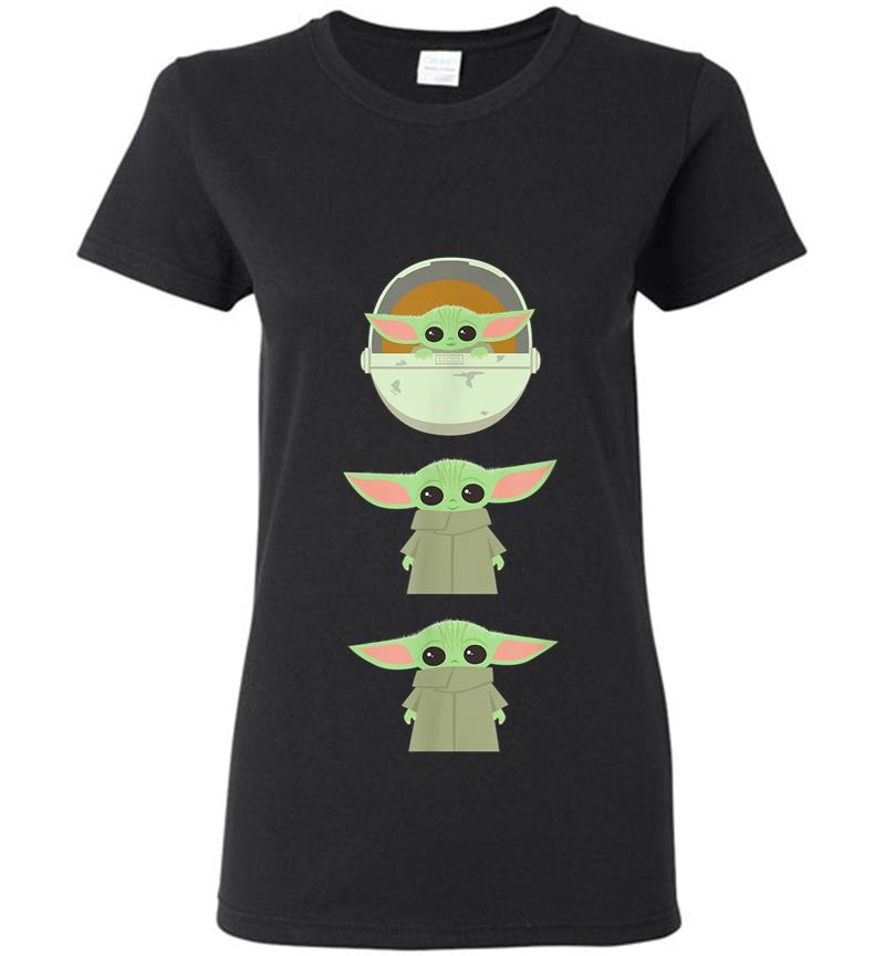 Star Wars The Mandalorian The Child Cartoon Poses Women T-shirt