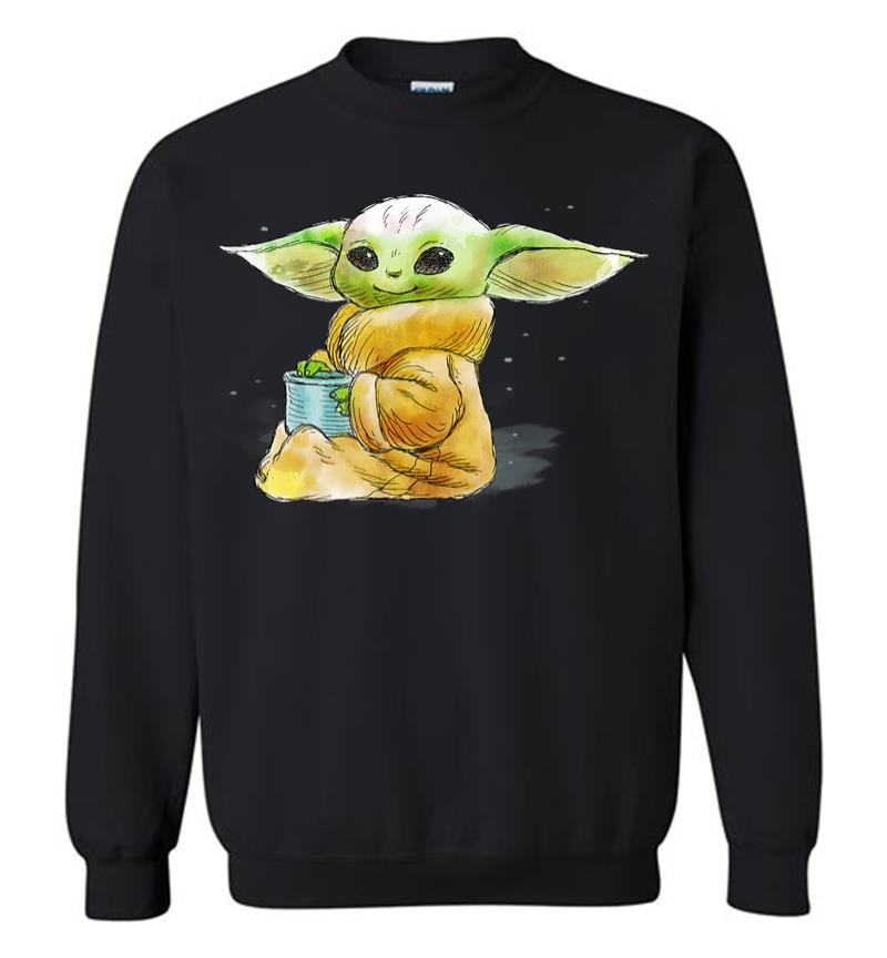 Star Wars The Mandalorian The Child Drink Soup Illustration Sweatshirt