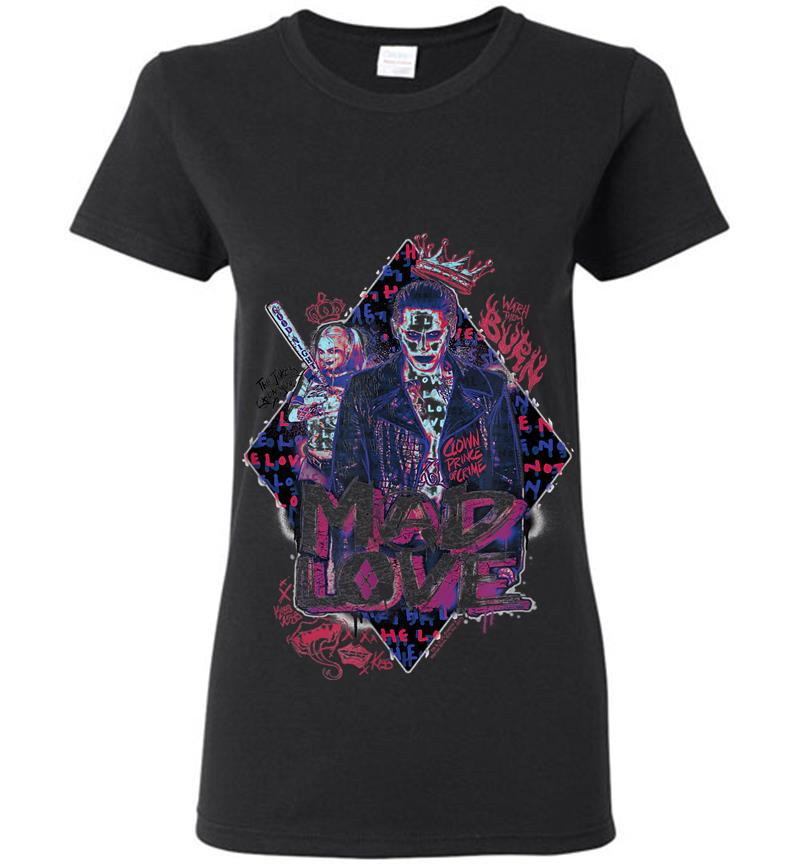 Suicide Squad Harley Quinn &Amp; Joker Mad Love Womens T-Shirt