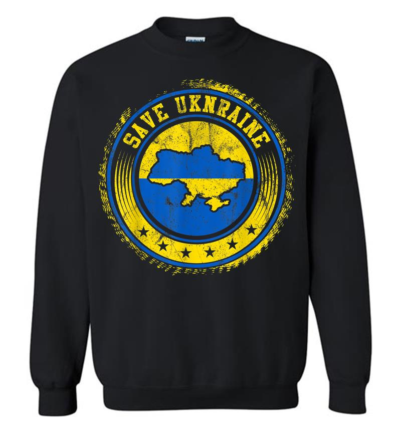 Support Ukraine Save Ukraine Ukrainian Flag Sweatshirt