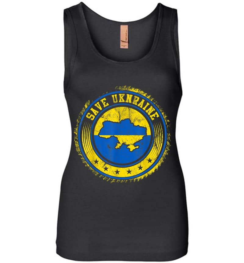Support Ukraine Save Ukraine Ukrainian Flag Women Jersey Tank Top
