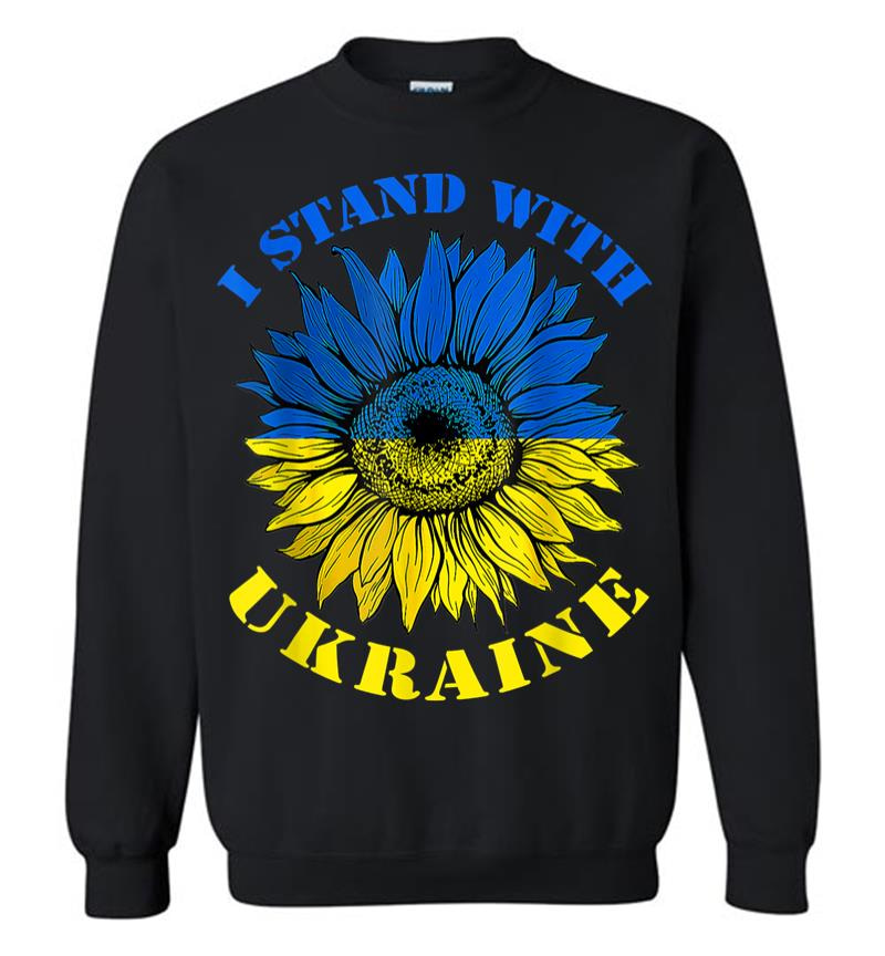 Support Ukraine Stand I With Ukraine Flag Sunflower Sweatshirt