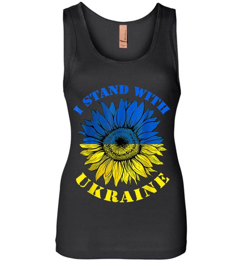 Support Ukraine Stand I With Ukraine Flag Sunflower Women Jersey Tank Top