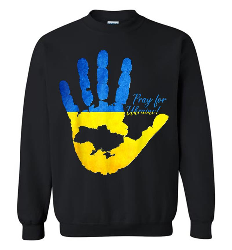 Support Ukrainians Map Pray For Ukraine Ukrainian Flag Pride Sweatshirt
