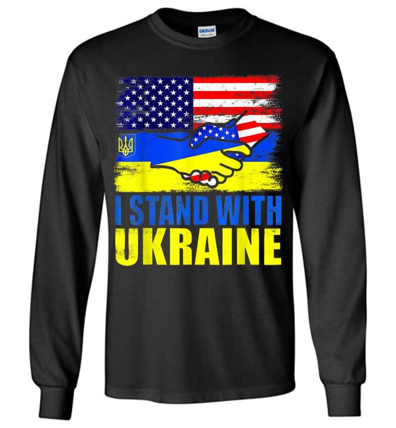 Ukraine I Stand With Ukraine Ukrainian Flag Support Long Sleeve T-shirt