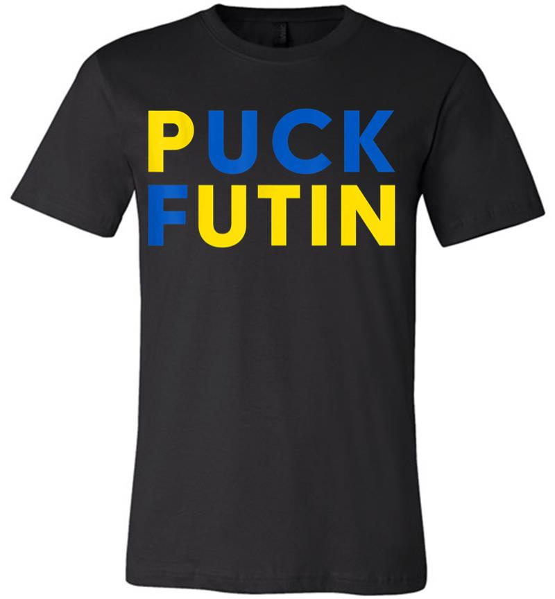 Ukrainian Flag Puck Futin I Stand With Ukraine Premium T-shirt