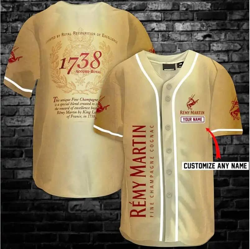 Personalized Remy Martin 1738 Custom Baseball Jersey