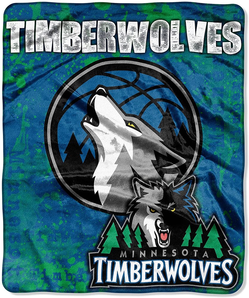Officially Licensed Nba Throw Minnesota Timberwolves Fleece Blanket