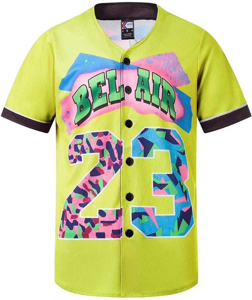 Personalized Yellow Shirts Hip Hop 90S Fashion Custom Number Idea Gift For Fans Baseball Jersey