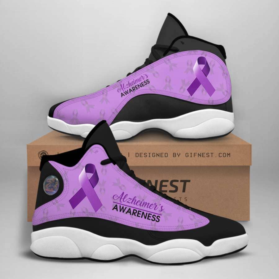 Alzheimer�s Awareness Custom No17 Air Jordan Shoes