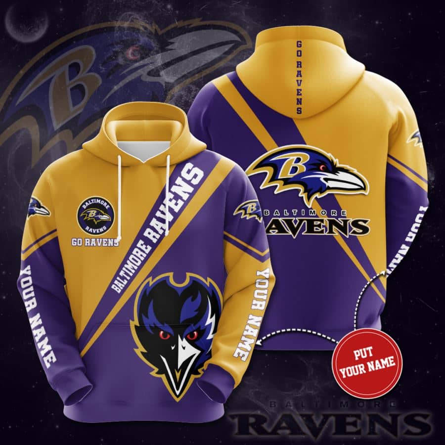 Personalized Baltimore Ravens No176 Custom Hoodie 3D