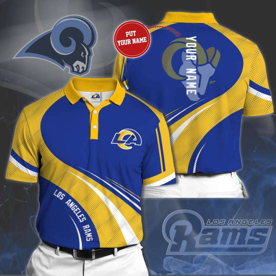 Personalized Los Angeles Rams No114 Polo Shirt
