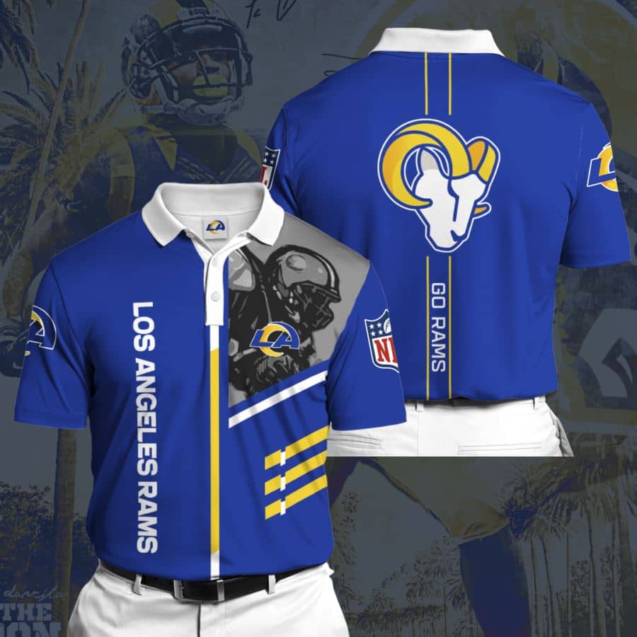 Personalized Los Angeles Rams No49 Polo Shirt