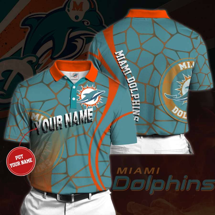 Personalized Miami Dolphins No125 Polo Shirt