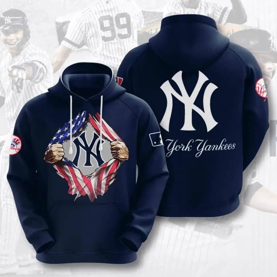 Sports Baseball Mlb New York Yankees Usa 588 Pullover 3D Hoodie ...