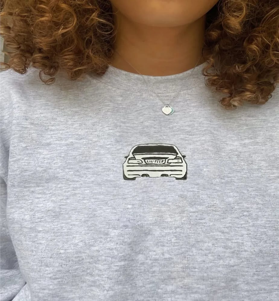 Lil Peep Beamer Boy Car Embroidered Swoosh Sweatshirt/t-shirt/hoodie Embroidery